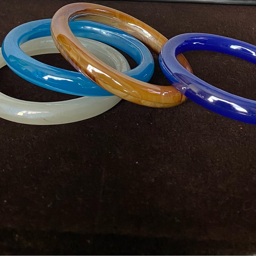 Murano Glass Bangle Bracelets Set - image 5